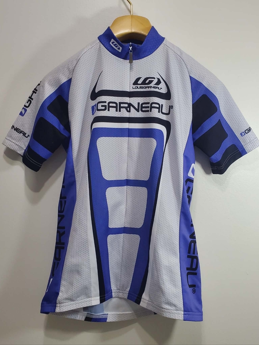 Louis Garneau Blue & White Cycling Jersey